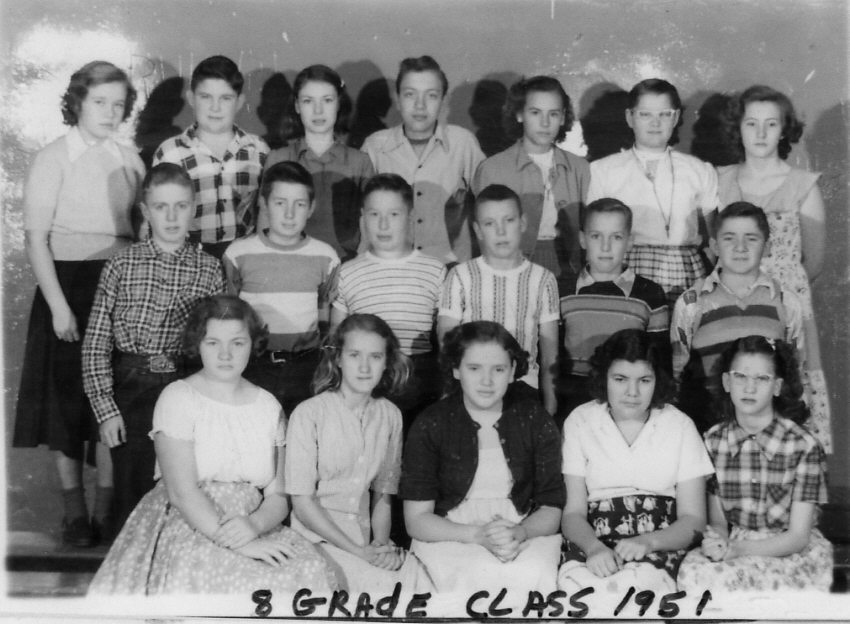 [8th grade class, Breckenridge School 1951]