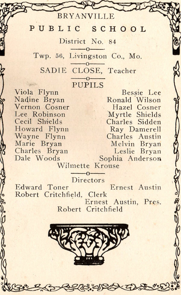 [Bryanville School, 1912]
